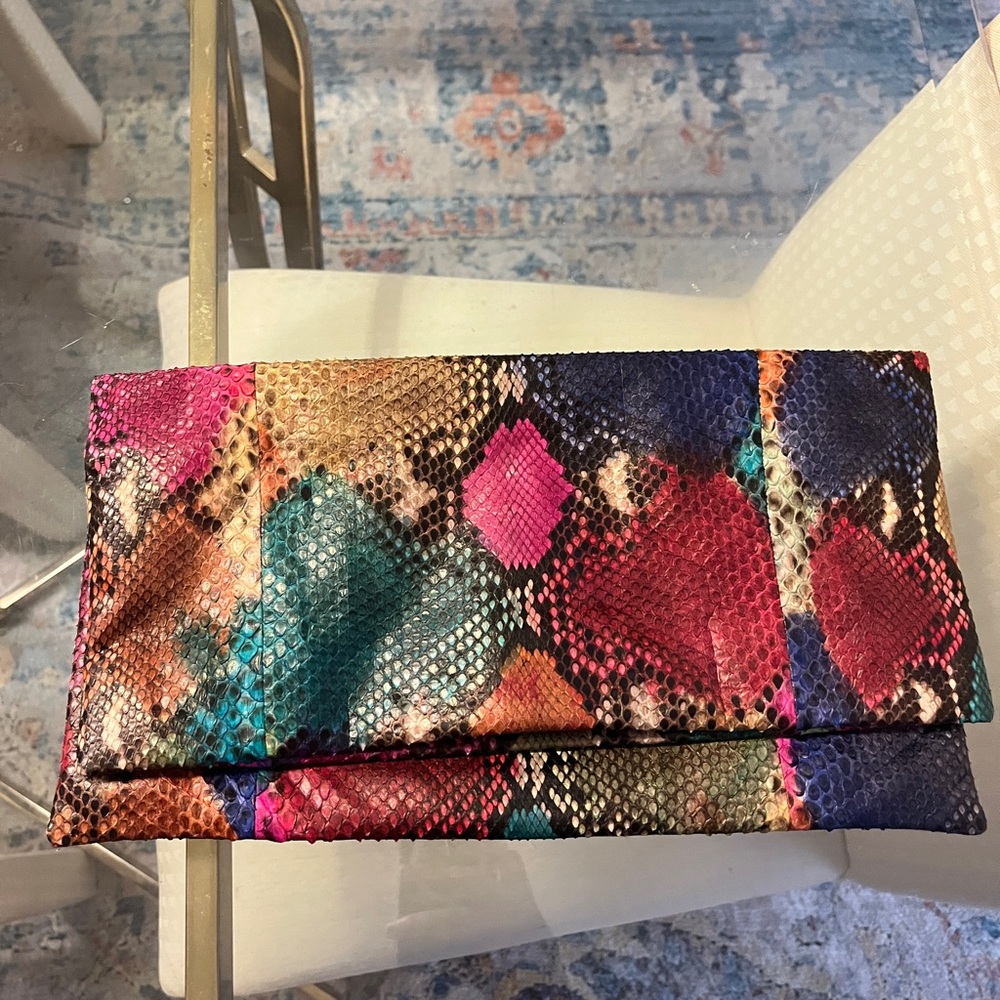 Genuine Snake Skin Clutch Bag